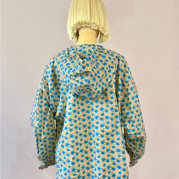 Marc By Marc Jacobs Swimwear Green Floral Hooded Jacket SZ L - Picture 4 of 7